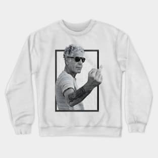 Anthony Bourdain Middle Finger Retro Crewneck Sweatshirt